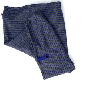 Lululemon Athletica cowl style scarf striped blue and grey